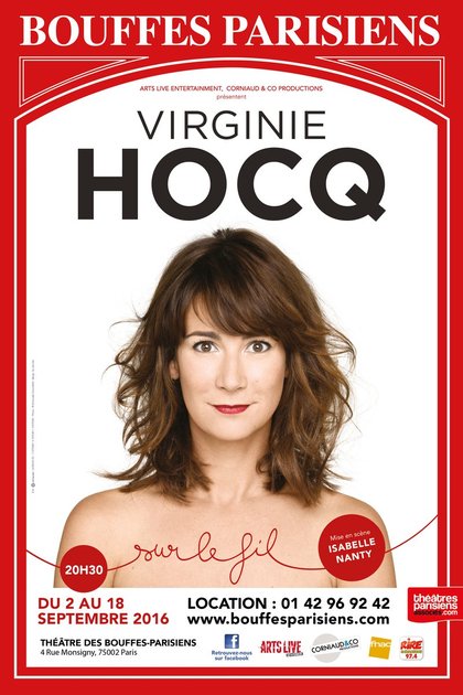 Virginie Hocq  - affiche - Sur le fil - aux Bouffes Parisiens avec Rire & Chansons hd