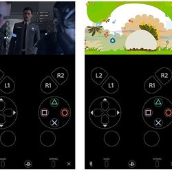 Detroit : Become Human et Loco Roco Remastered sur l'application PS4 Remote Play, à la verticale