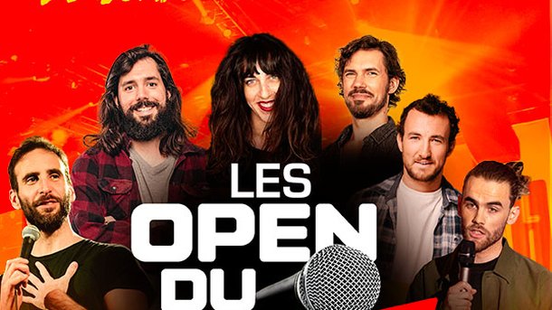 Jeu concours - Open du rire du lundi 23 octobre 2023 - invitations à gagner pour le spectacle avec Pierre Thévenoux, Sylvain Fergot, Arthuro , Alexandra Roth, Urbain et Arnaud Demanche