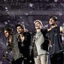 Les One Direction lors de l'une de leur tournée 