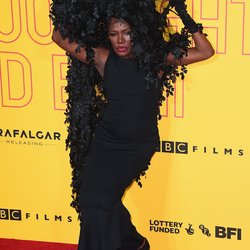 Grace Jones sur le tapis rouge de la première de "Bloodlight And Bami" au Royaume-Uni