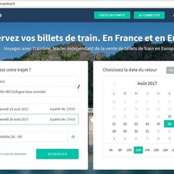Trainline sur PC (navigateur web)