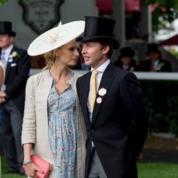 James Blunt et sa femme Alexandra Wellesley pour le  Royal Ascott