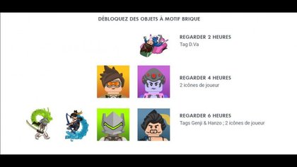 La liste des récompenses du défi Brique de Bastion (sur Twitch)