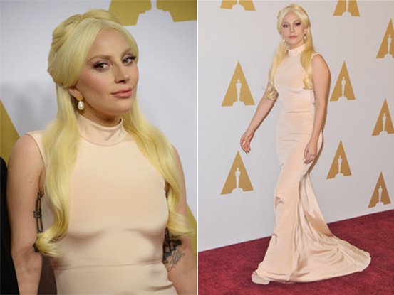 Lady Gaga lors de la présentation des nommés pour les Oscars