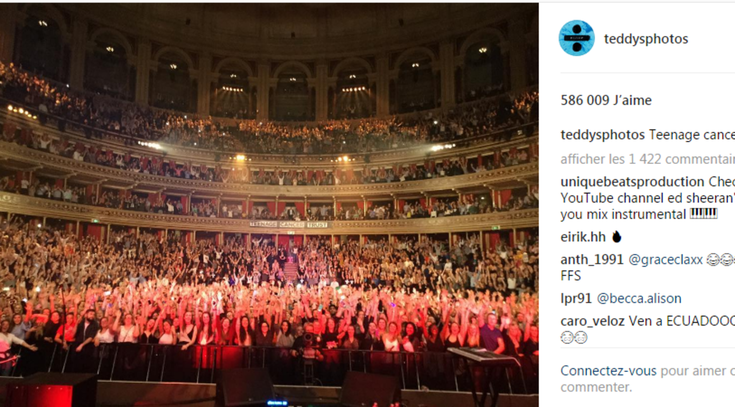 Ed Sheeran chante contre le cancer