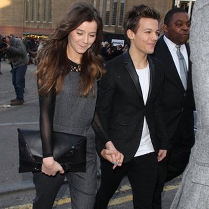 Louis Tomlinson et Eleanor Calder au défilé Topshop Unique en février 2013